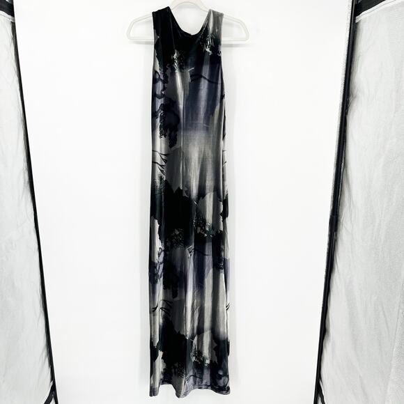 Syrup Womens Vintage Whimsical Y2K Witchy Velvet Floral Side Slit Dress Size M - Picture 9 of 9
